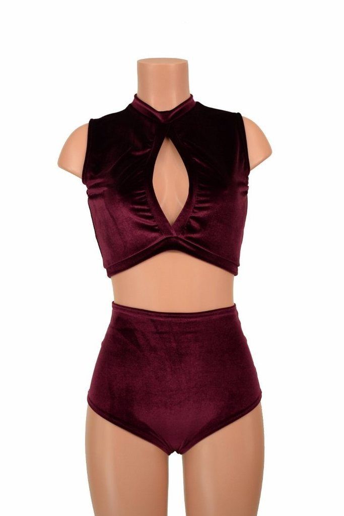 Burgundy Stretch Velvet