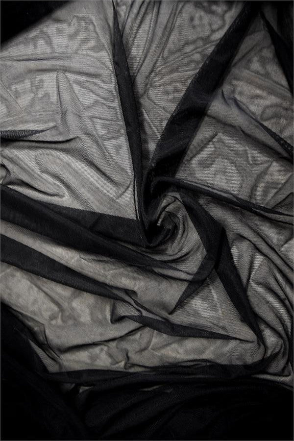 black sheer fabric for dress Runway Silks Black Crinkled Silk Chiffon Fabric