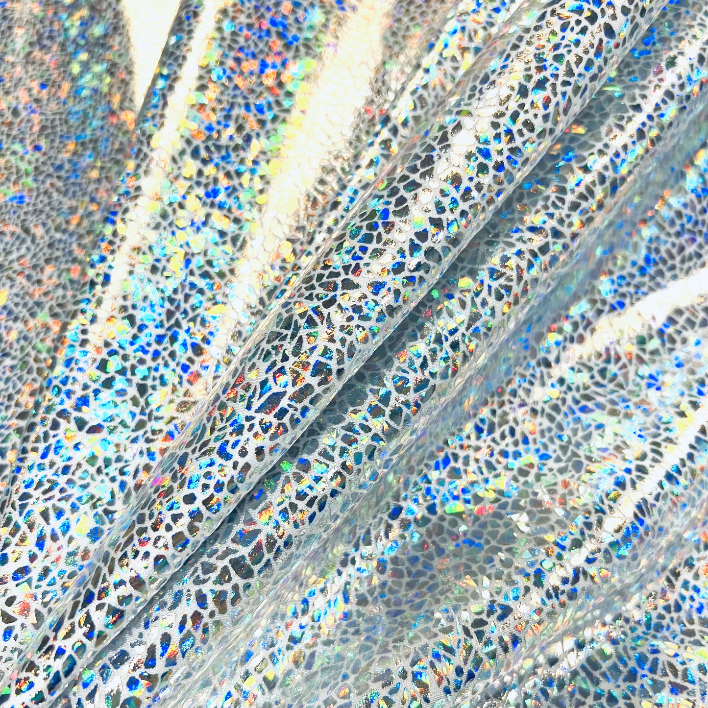 Silver on White Shattered Glass