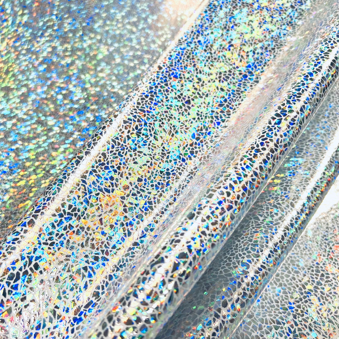 Silver on White Shattered Glass