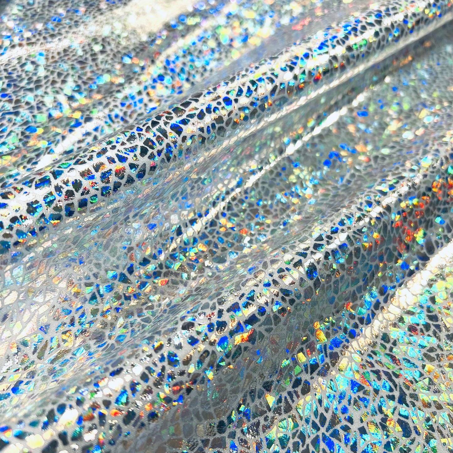 Silver on White Shattered Glass