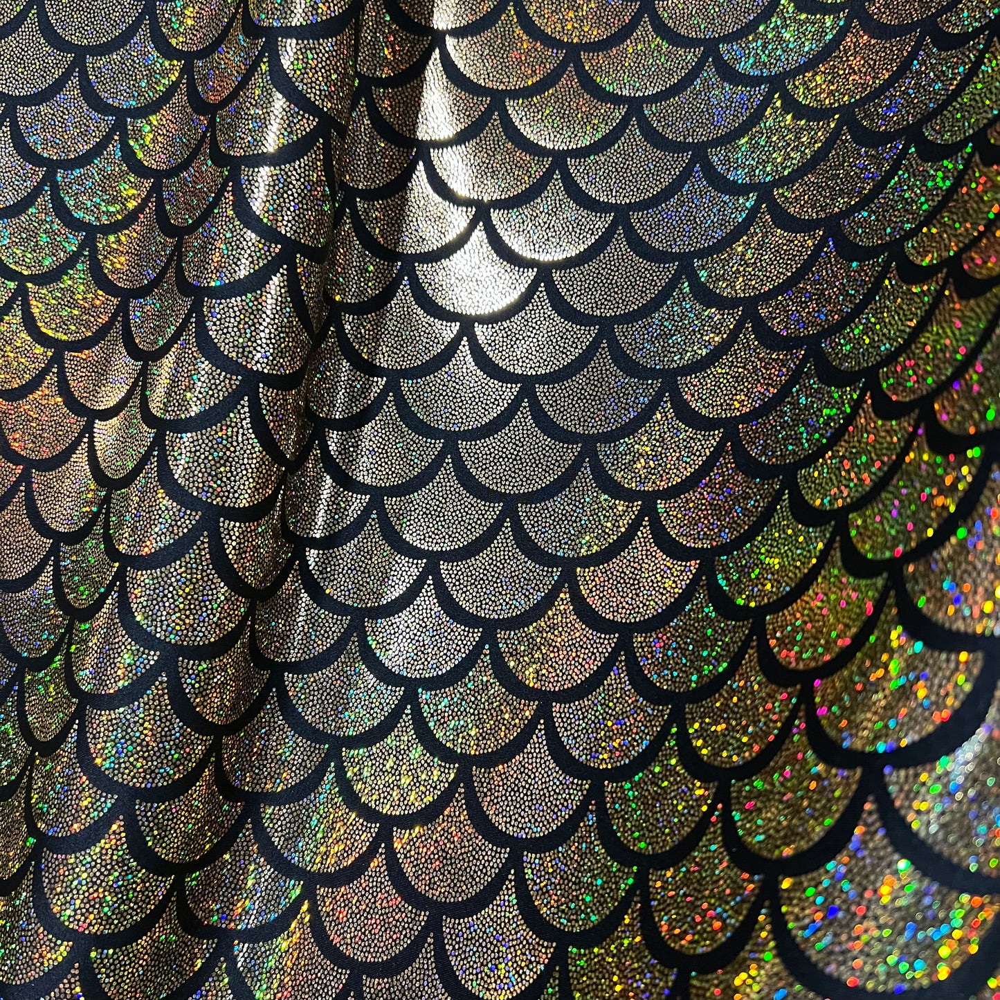 Gold Holographic Dragon Scale