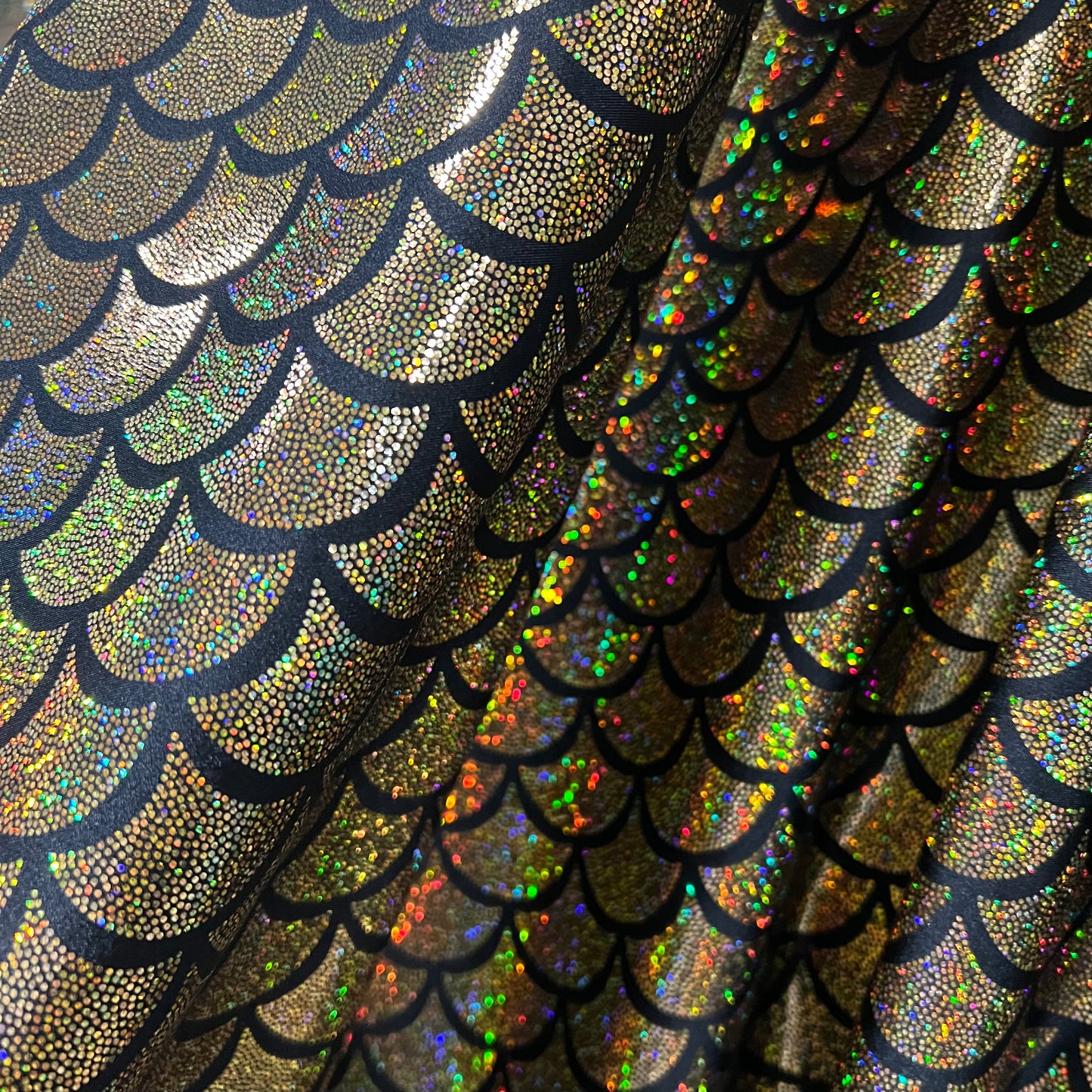Gold Holographic Dragon Scale