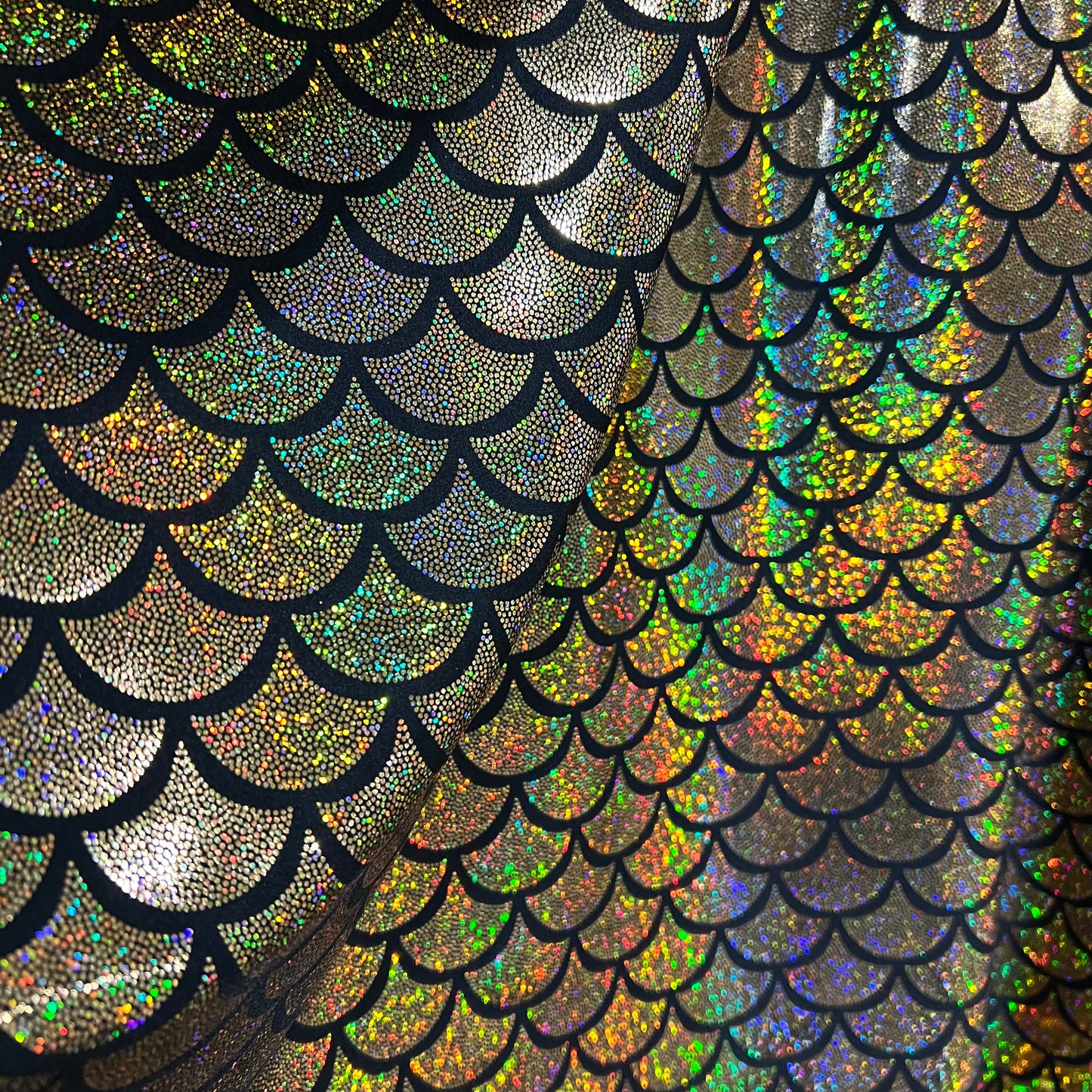 Gold Holographic Dragon Scale