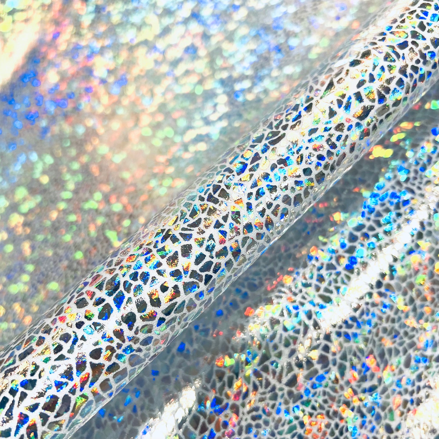 Silver on White Shattered Glass