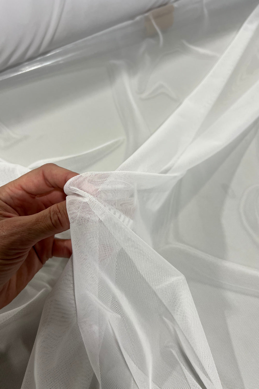 White Stretch Mesh