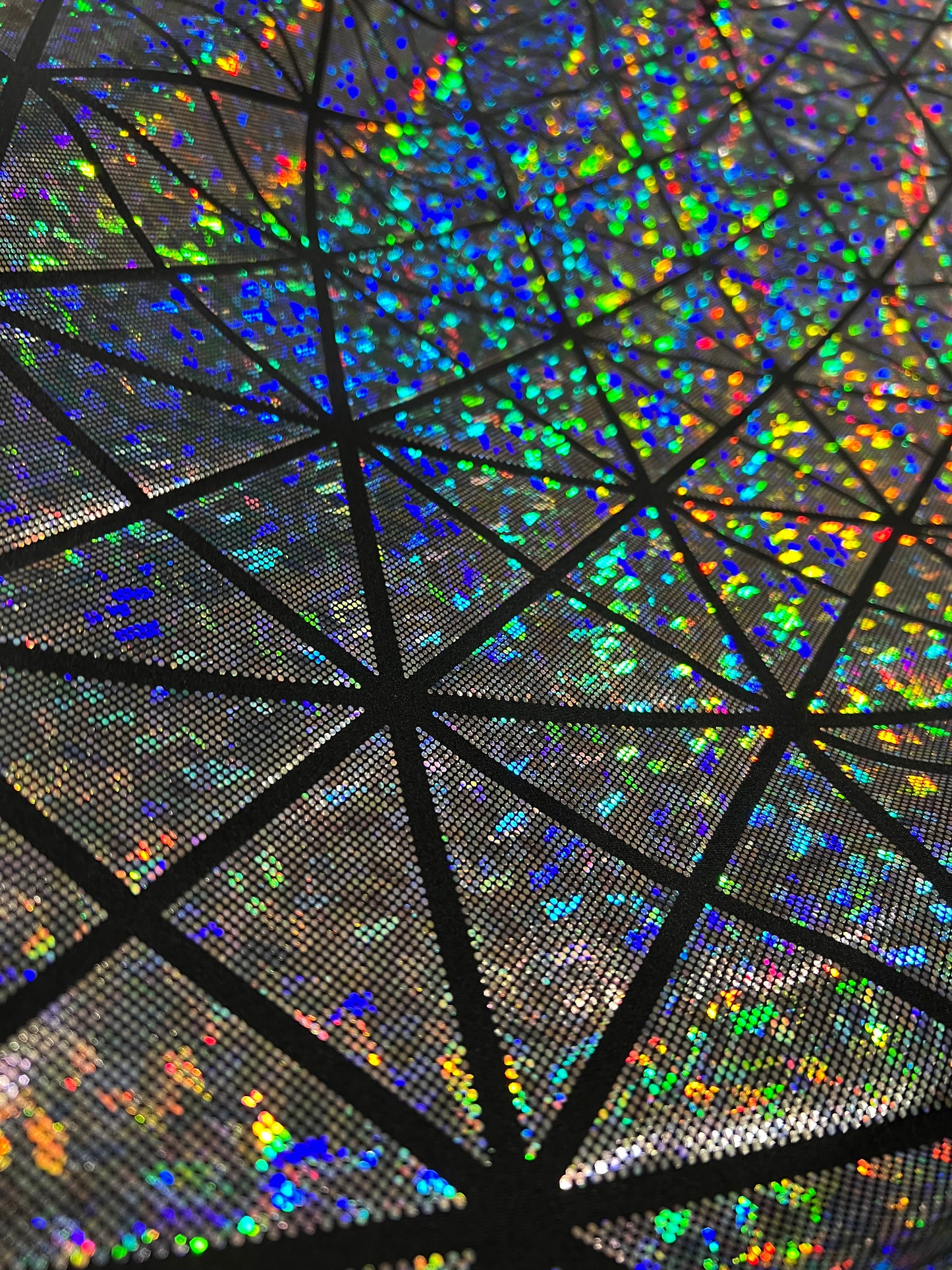 Silver on Black Cracked Tiles