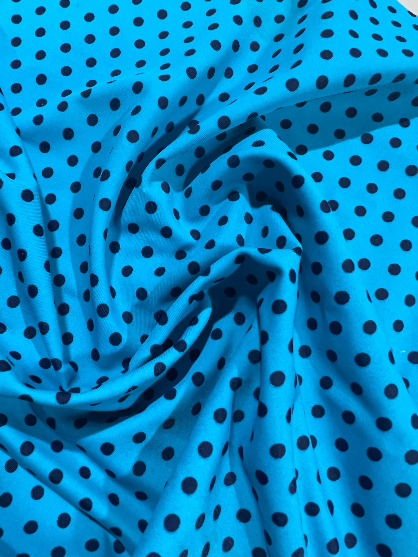 Turquoise/Navy Dot