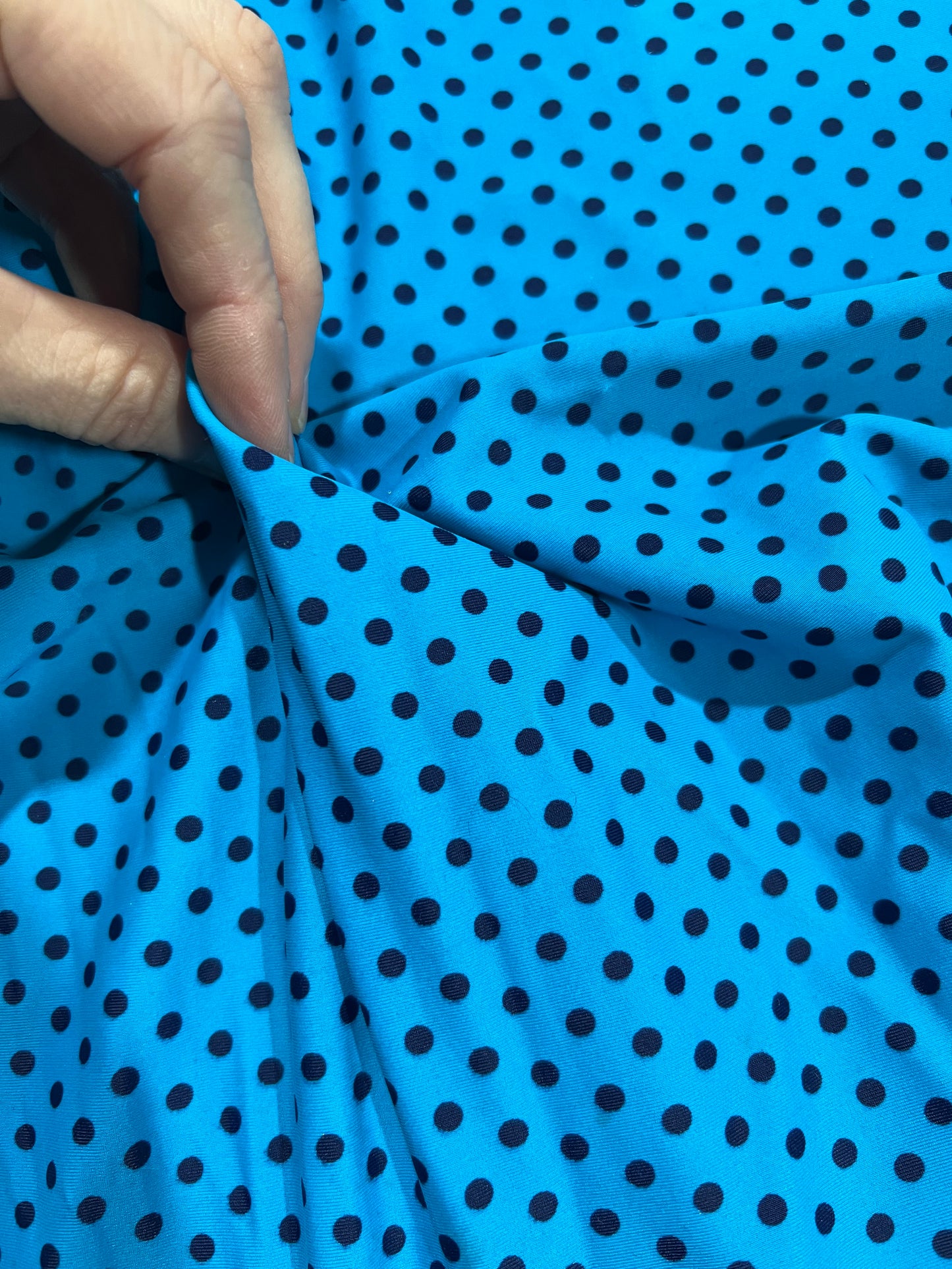 Turquoise/Navy Dot