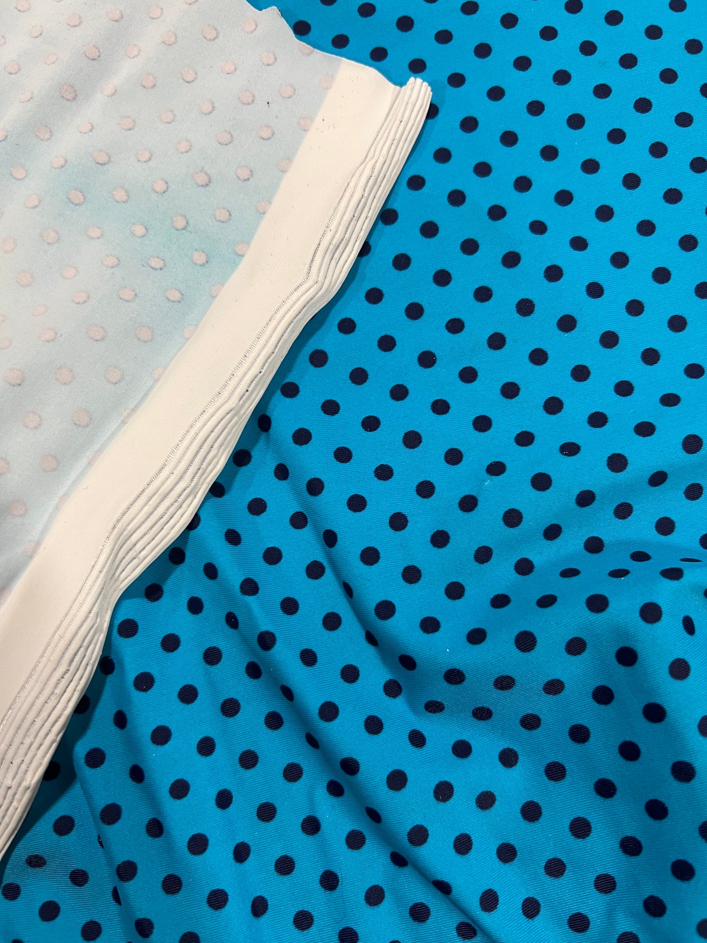 Turquoise/Navy Dot