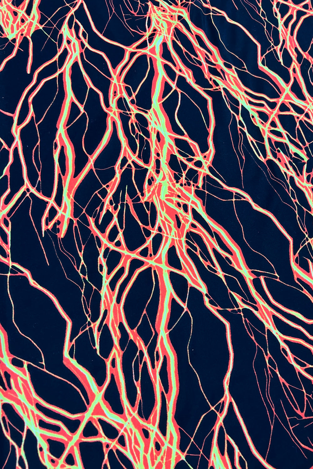UV Glow Orange Lightning