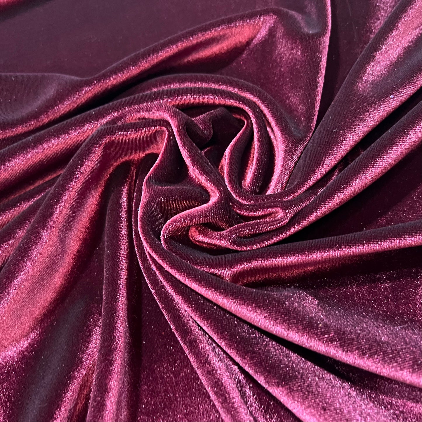 Burgundy Stretch Velvet