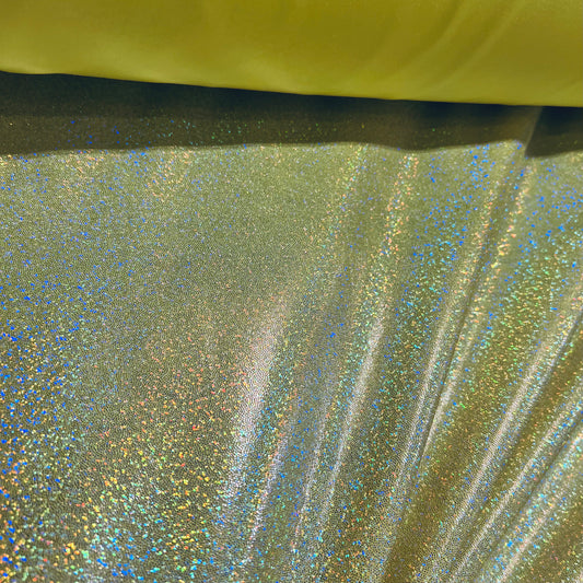 Yellow Sparkly Jewel Holographic