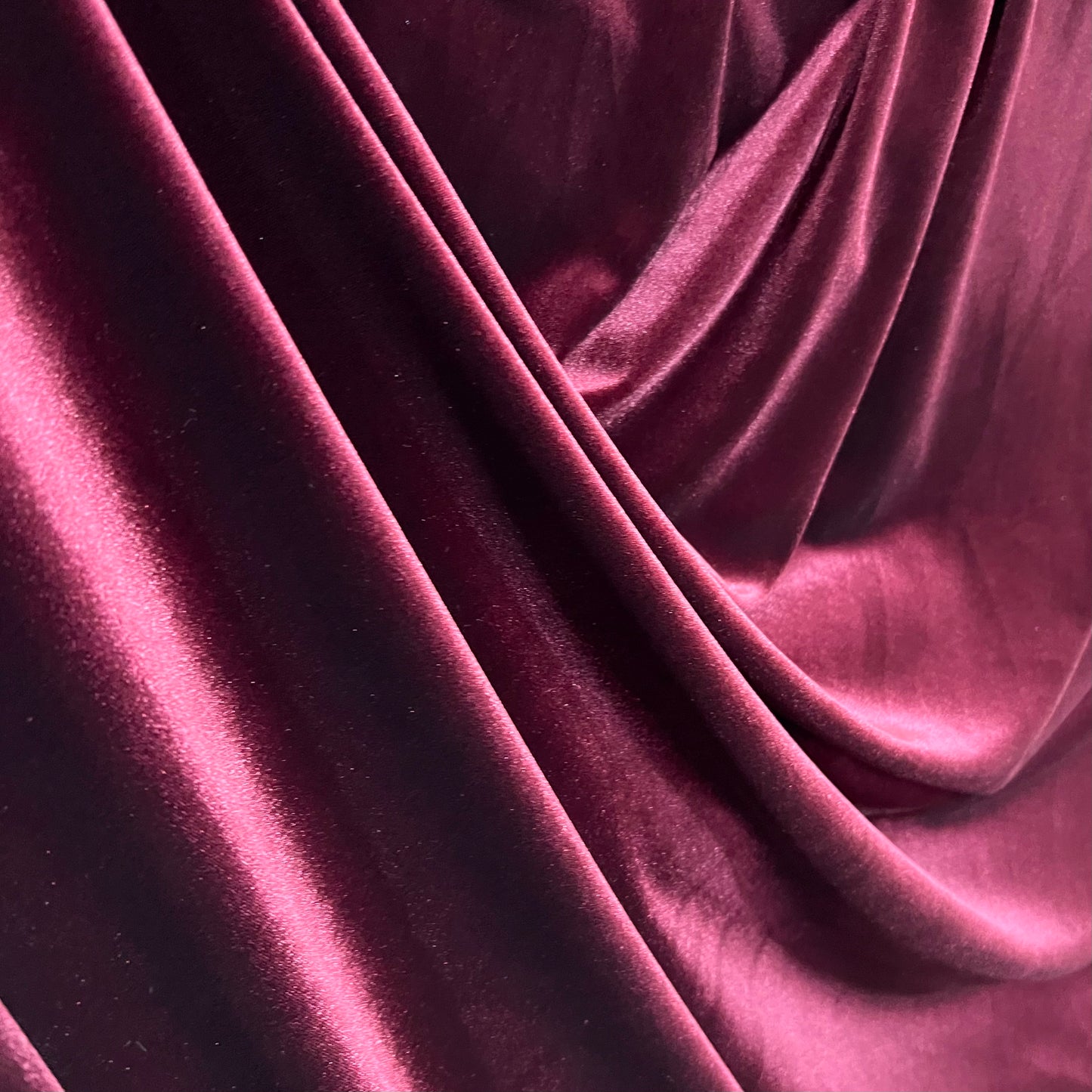 Burgundy Stretch Velvet