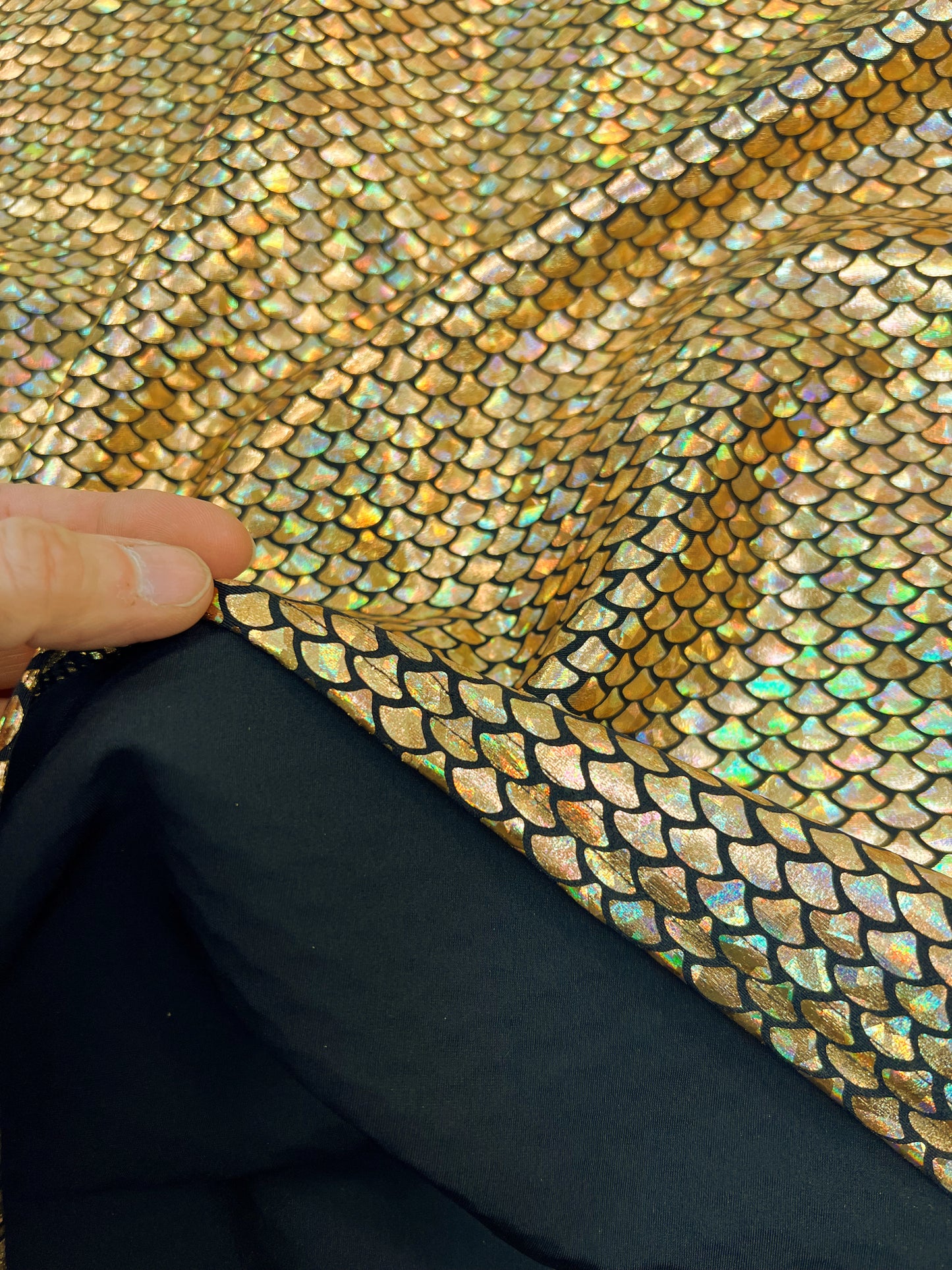 Gold Holographic Fish Scale