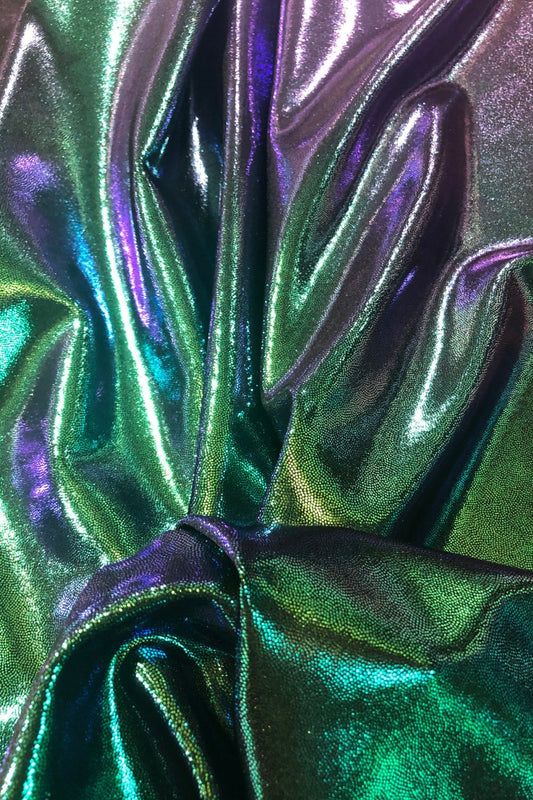 Grape Purple Holographic Spandex Fabric